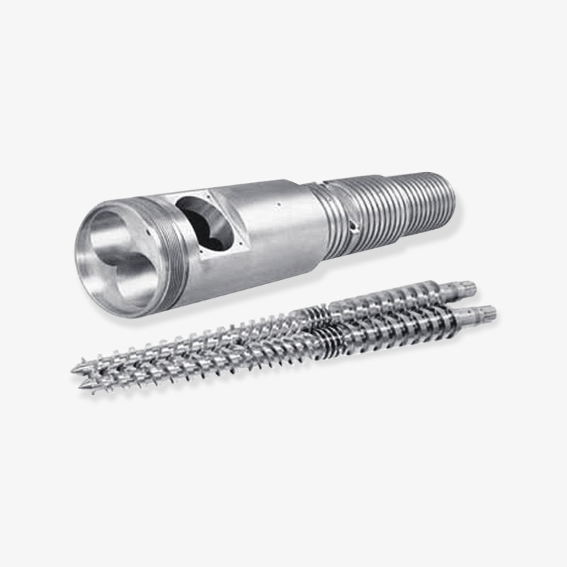Tornillo gemelo cónico y barril